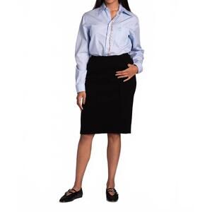 NEW N°21 wool pin skirt in black